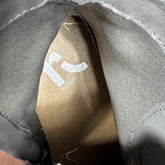 Report Lace Up Gray Perforated Suede Combat Ankle Boots Sz 7 - Picture 8 of 8